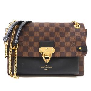 Louis Vuitton Vavin PM Damier Calf Leather Ebene Noir Chain Shoulder Bag
